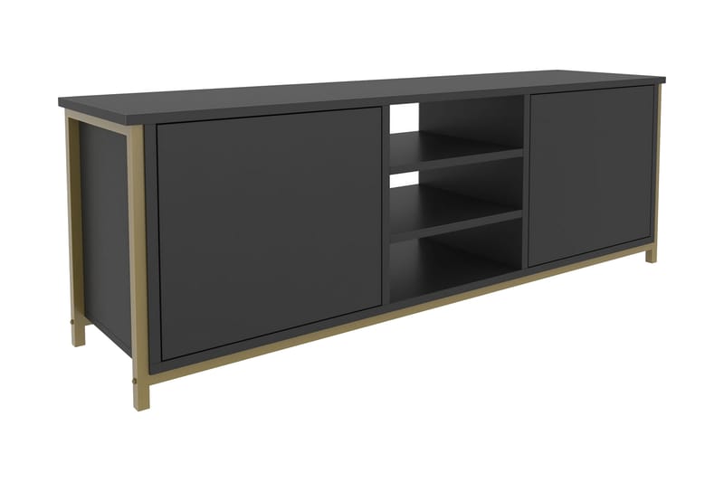 Tv-bänk Zakkum 140x50,8 cm - Guld - Möbler - TV- & Mediamöbler - TV bänk & mediabänk