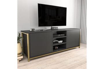 Tv-bänk Zakkum 140x50,8 cm - Guld - Möbler - TV- & Mediamöbler - TV bänk & mediabänk