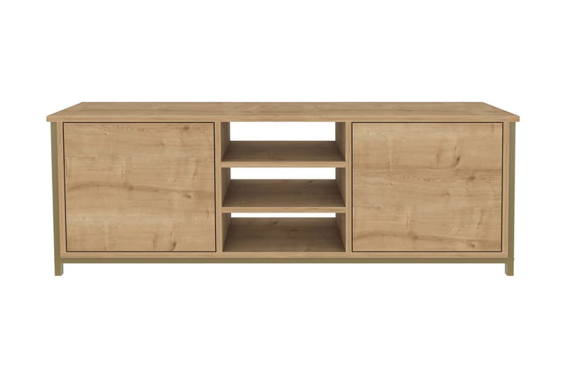 Tv-bänk Zakkum 140x50,8 cm - Guld - Möbler - TV- & Mediamöbler - TV bänk & mediabänk