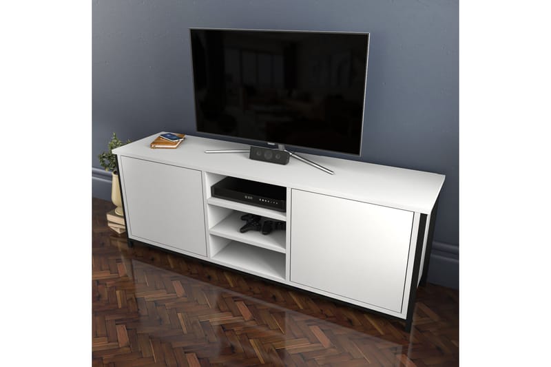 Tv-bänk Zakkum 140x50,8 cm - Svart - Möbler - TV- & Mediamöbler - TV bänk & mediabänk