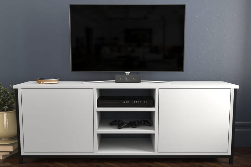 Tv-bänk Zakkum 140x50,8 cm - Svart - Möbler - TV- & Mediamöbler - TV bänk & mediabänk