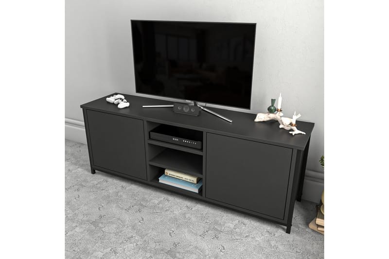 Tv-bänk Zakkum 140x50,8 cm - Svart - Möbler - TV- & Mediamöbler - TV bänk & mediabänk