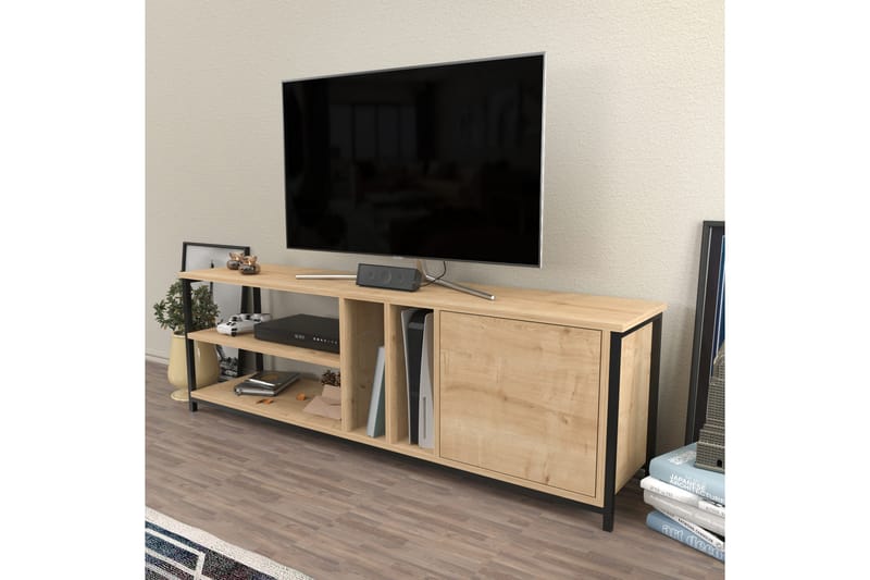 Tv-bänk Zakkum 140x50,8 cm - Svart - Möbler - TV- & Mediamöbler - TV bänk & mediabänk