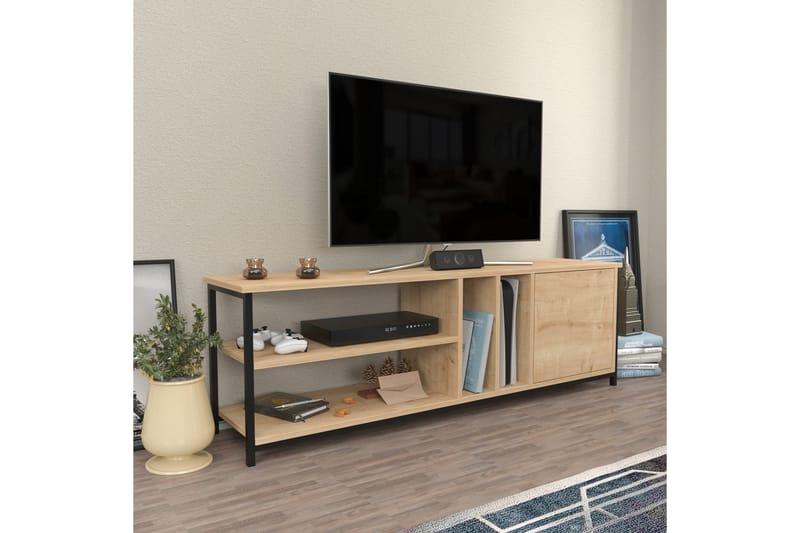 Tv-bänk Zakkum 140x50,8 cm - Svart - TV bänk & mediabänk