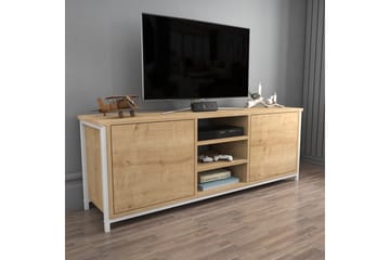 Tv-bänk Zakkum 140x50,8 cm - Vit - Möbler - TV- & Mediamöbler - TV bänk & mediabänk