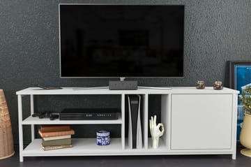 Tv-bänk Zakkum 140x50,8 cm - Vit - Möbler - TV- & Mediamöbler - TV bänk & mediabänk