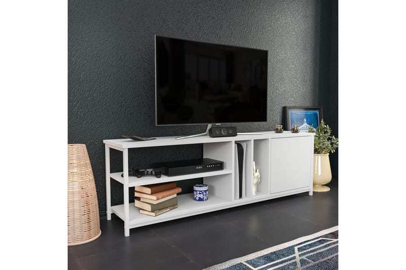 Tv-bänk Zakkum 140x50,8 cm - Vit - TV bänk & mediabänk