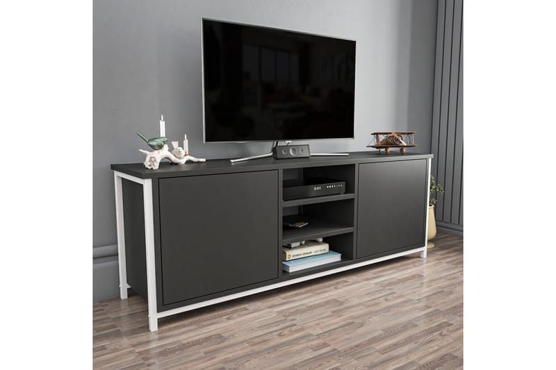 Tv-bänk Zakkum 140x50,8 cm - Vit - Möbler - TV- & Mediamöbler - TV bänk & mediabänk
