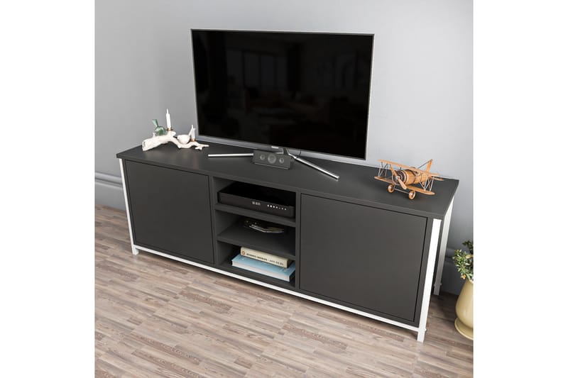 Tv-bänk Zakkum 140x50,8 cm - Vit - Möbler - TV- & Mediamöbler - TV bänk & mediabänk
