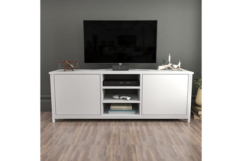 Tv-bänk Zakkum 140x50,8 cm - Vit - Möbler - TV- & Mediamöbler - TV bänk & mediabänk