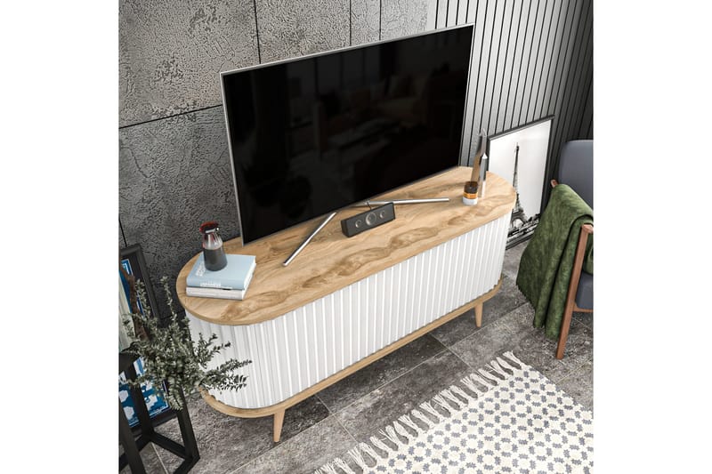Tv-bänk Zakkum 140x64 cm - Brun - Möbler - TV- & Mediamöbler - TV bänk & mediabänk