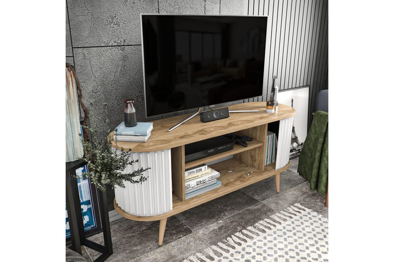 Tv-bänk Zakkum 140x64 cm - Brun - Möbler - TV- & Mediamöbler - TV bänk & mediabänk