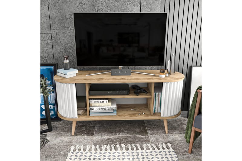 Tv-bänk Zakkum 140x64 cm - Brun - Möbler - TV- & Mediamöbler - TV bänk & mediabänk