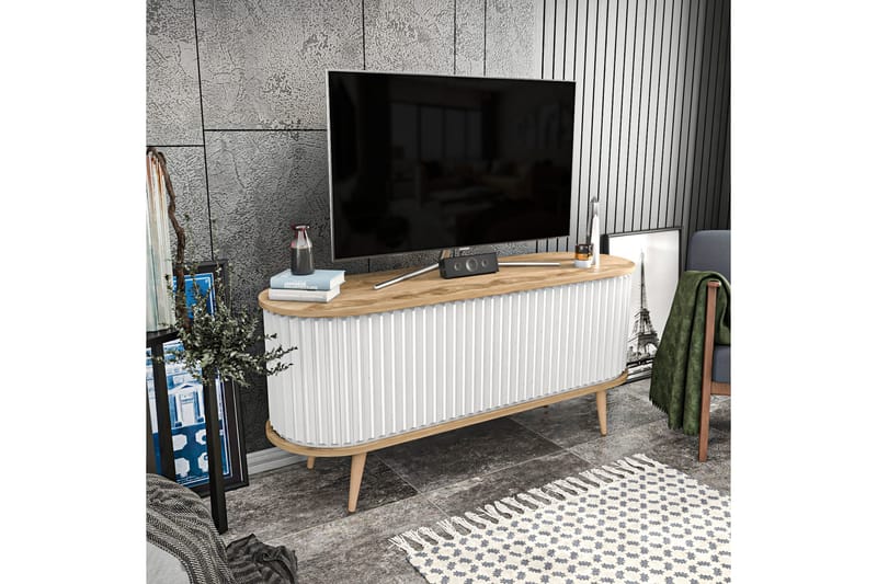Tv-bänk Zakkum 140x64 cm - Brun - Möbler - TV- & Mediamöbler - TV bänk & mediabänk
