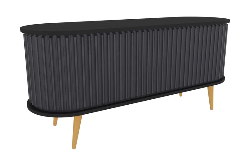 Tv-bänk Zakkum 140x64 cm - Svart - Möbler - TV- & Mediamöbler - TV bänk & mediabänk