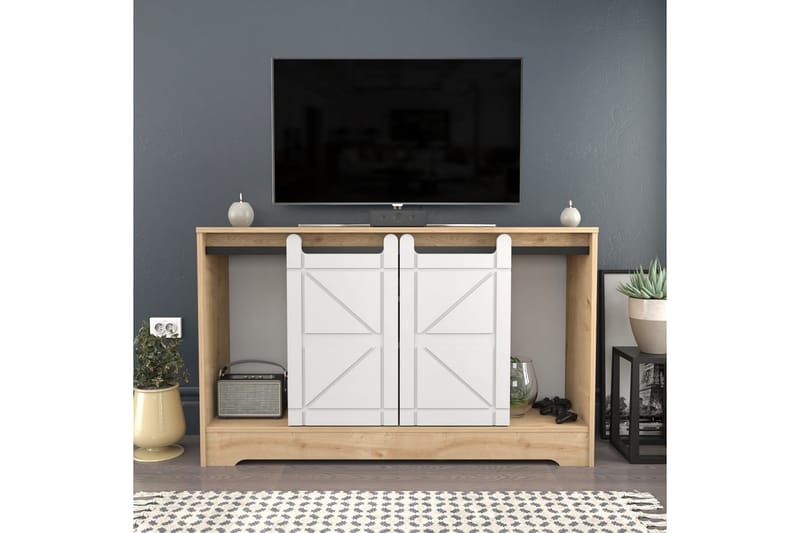 Tv-bänk Zakkum 140x85 cm - Brun - Möbler - TV- & Mediamöbler - TV bänk & mediabänk