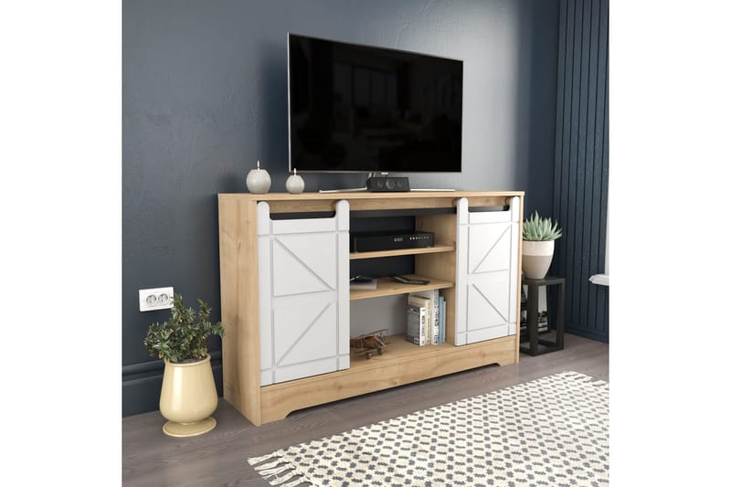 Tv-bänk Zakkum 140x85 cm - Brun - Möbler - TV- & Mediamöbler - TV bänk & mediabänk