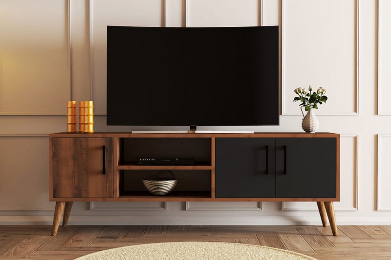 Tv-bänk Zakkum 150x52 cm - Brun - Möbler - TV- & Mediamöbler - TV bänk & mediabänk