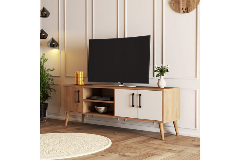 Tv-bänk Zakkum 150x52 cm - Brun - TV bänk & mediabänk