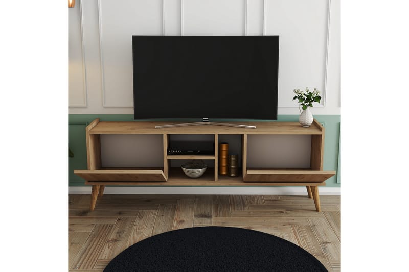 Tv-bänk Zakkum 150x52 cm - Brun - Möbler - TV- & Mediamöbler - TV bänk & mediabänk