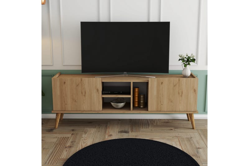 Tv-bänk Zakkum 150x52 cm - Brun - Möbler - TV- & Mediamöbler - TV bänk & mediabänk