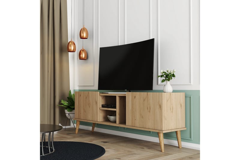 Tv-bänk Zakkum 150x52 cm - Brun - Möbler - TV- & Mediamöbler - TV bänk & mediabänk