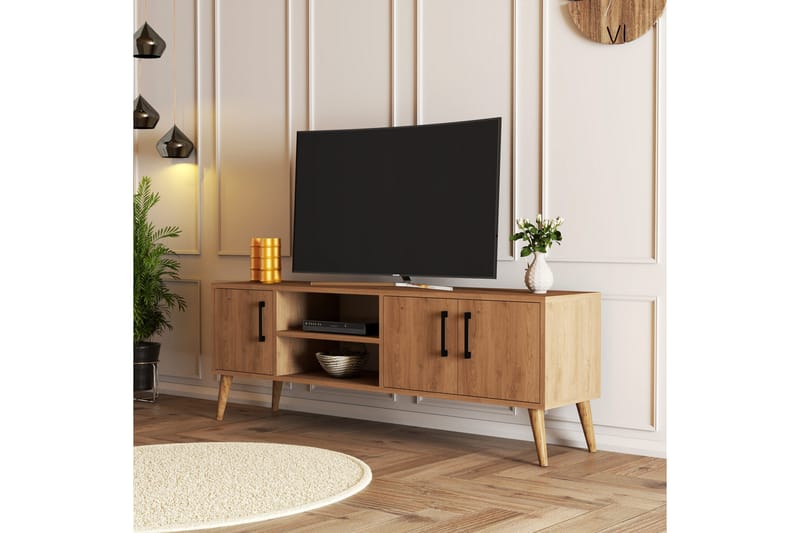 Tv-bänk Zakkum 150x52 cm - Brun - Möbler - TV- & Mediamöbler - TV bänk & mediabänk