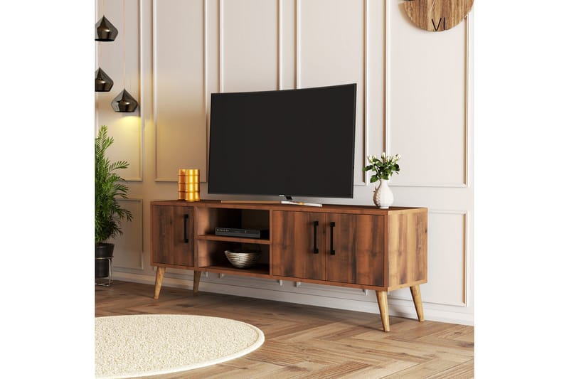 Tv-bänk Zakkum 150x52 cm - Brun - Möbler - TV- & Mediamöbler - TV bänk & mediabänk