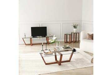 Tv-bänk Zakkum 158x35 cm - Brun - Möbler - TV- & Mediamöbler - TV bänk & mediabänk