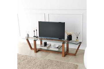 Tv-bänk Zakkum 158x35 cm - Brun - Möbler - TV- & Mediamöbler - TV bänk & mediabänk