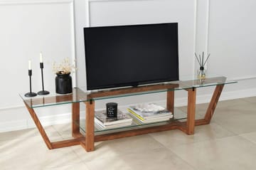 Tv-bänk Zakkum 158x35 cm - Brun - Möbler - TV- & Mediamöbler - TV bänk & mediabänk