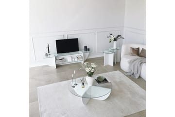 Tv-bänk Zakkum 158x40 cm - Vit - Möbler - TV- & Mediamöbler - TV bänk & mediabänk