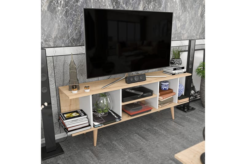 Tv-bänk Zakkum 160x38,6 cm - Blå - Möbler - TV- & Mediamöbler - TV bänk & mediabänk