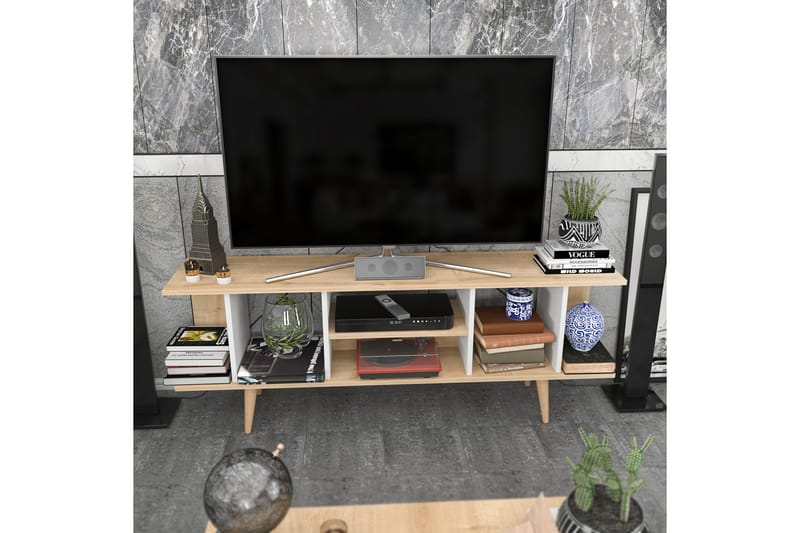 Tv-bänk Zakkum 160x38,6 cm - Blå - Möbler - TV- & Mediamöbler - TV bänk & mediabänk