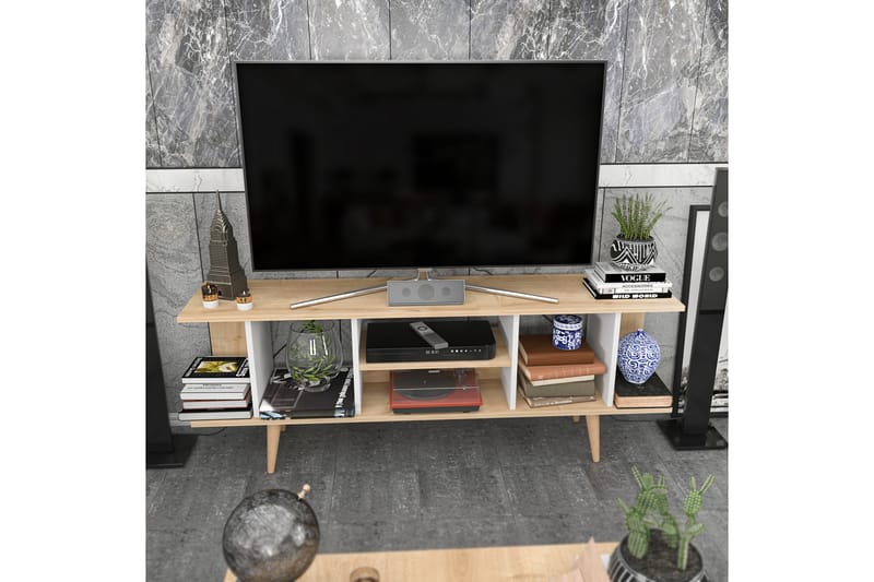 Tv-bänk Zakkum 160x38,6 cm - Blå - TV bänk & mediabänk