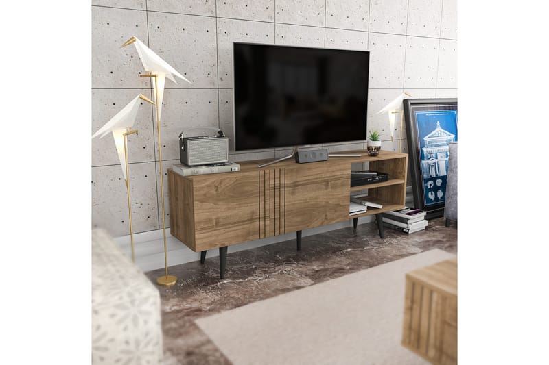 Tv-bänk Zakkum 160x38,6 cm - Brun - Möbler - TV- & Mediamöbler - TV bänk & mediabänk