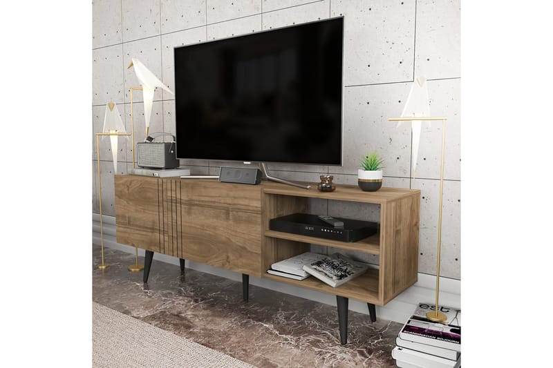 Tv-bänk Zakkum 160x38,6 cm - Brun - Möbler - TV- & Mediamöbler - TV bänk & mediabänk