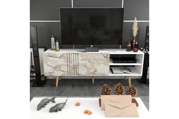 Tv-bänk Zakkum 160x38,6 cm - Vit - Möbler - TV- & Mediamöbler - TV bänk & mediabänk