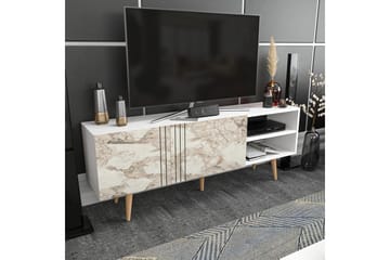Tv-bänk Zakkum 160x38,6 cm - Vit - Möbler - TV- & Mediamöbler - TV bänk & mediabänk