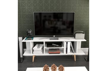 Tv-bänk Zakkum 160x38,6 cm - Vit - Möbler - TV- & Mediamöbler - TV bänk & mediabänk