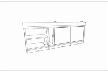 Tv-bänk Zakkum 160x50,8 cm - Svart - Möbler - TV- & Mediamöbler - TV bänk & mediabänk