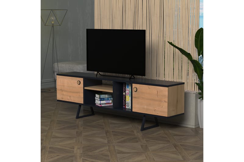 Tv-bänk Zakkum 160x50 cm - Antracit - TV bänk & mediabänk