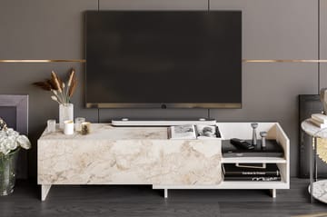 Tv-bänk Zakkum 165x41 cm - Vit - Möbler - TV- & Mediamöbler - TV bänk & mediabänk