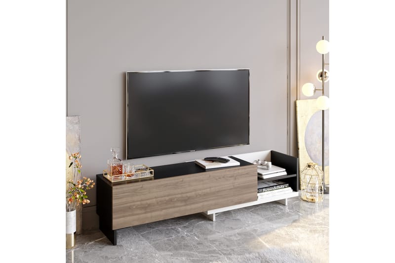 Tv-bänk Zakkum 165x41 cm - Vit - Möbler - TV- & Mediamöbler - TV bänk & mediabänk