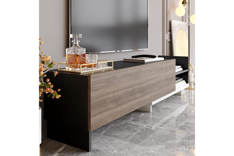 Tv-bänk Zakkum 165x41 cm - Vit - Möbler - TV- & Mediamöbler - TV bänk & mediabänk