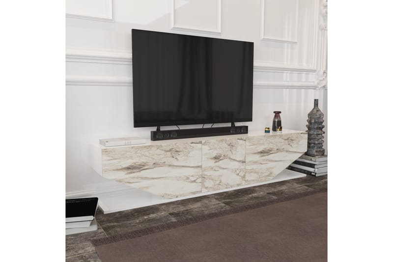 Tv-bänk Zakkum 180x45 cm - Vit - Möbler - TV- & Mediamöbler - TV bänk & mediabänk