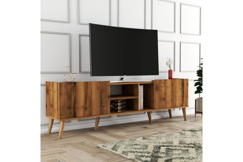 Tv-bänk Zakkum 180x52 cm - Brun - Möbler - TV- & Mediamöbler - TV bänk & mediabänk