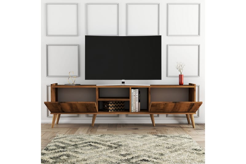 Tv-bänk Zakkum 180x52 cm - Brun - Möbler - TV- & Mediamöbler - TV bänk & mediabänk