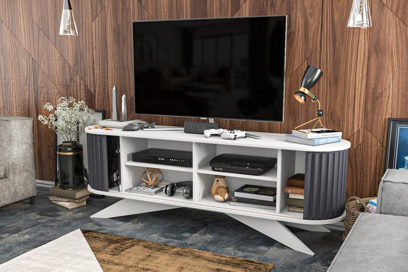 Tv-bänk Zakkum 180x60 cm - Antracit - Möbler - TV- & Mediamöbler - TV bänk & mediabänk