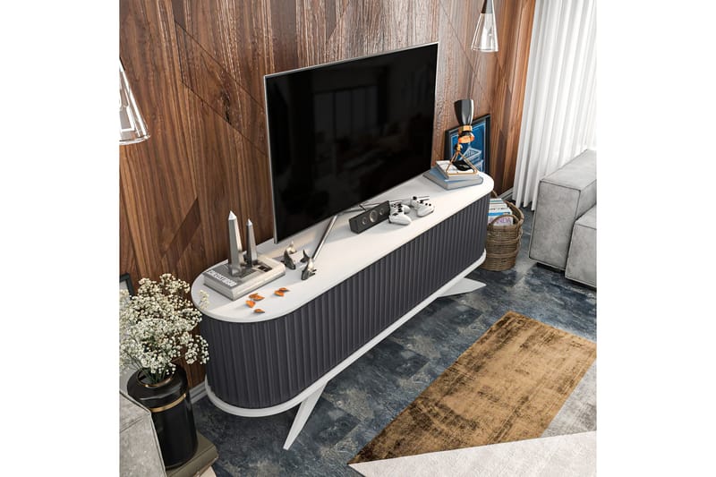 Tv-bänk Zakkum 180x60 cm - Antracit - Möbler - TV- & Mediamöbler - TV bänk & mediabänk